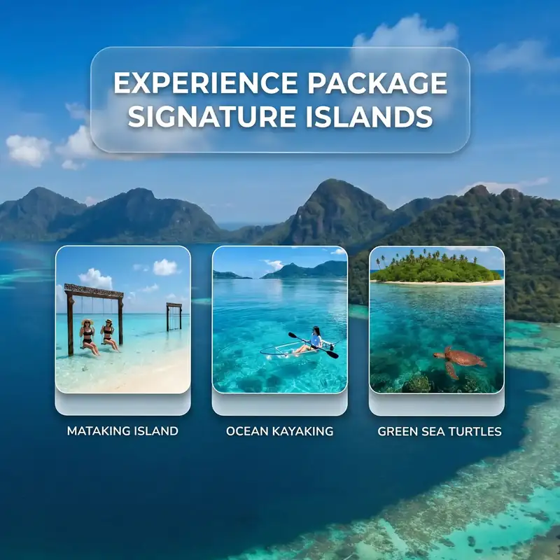 Multi day island hopping tour packages with Sunny Holiday in the Semporna archipelago.